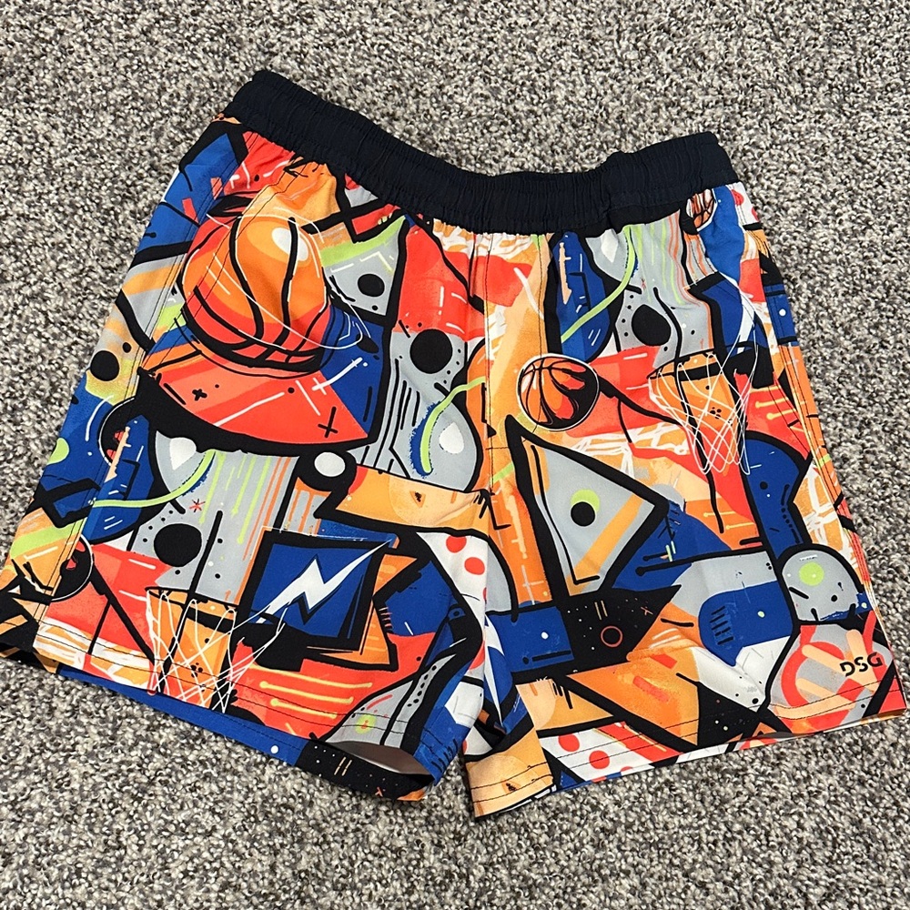 DSG Dynamic Orange and Blue Basketball Shorts